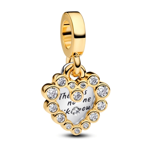 Pandora Pendentif Funkelnder Doppel-Herzanhänger Charm Sterling Silber