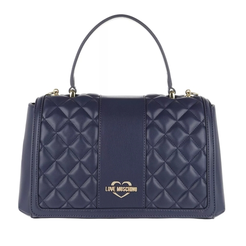 Love Moschino Quilted Nappa Crossbody Bag Blue Cartable