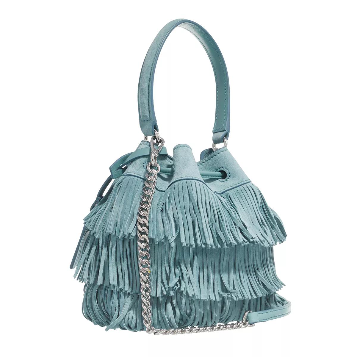 Stuart Weitzman Bucket bags Rae Fringe Mini Bucket Bag in blauw