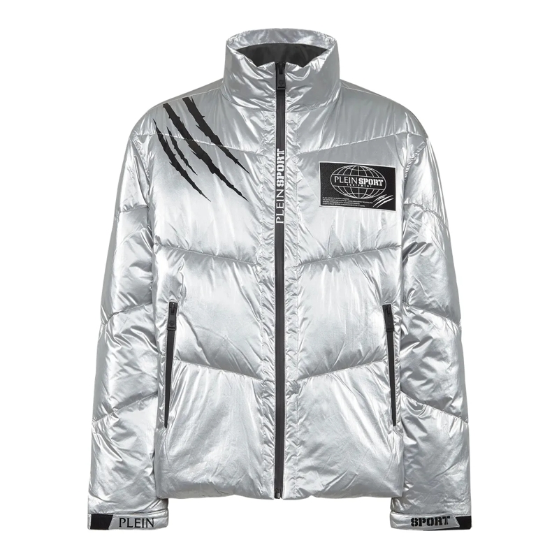 Plein Sport Daunenjacke Winterjacke silber