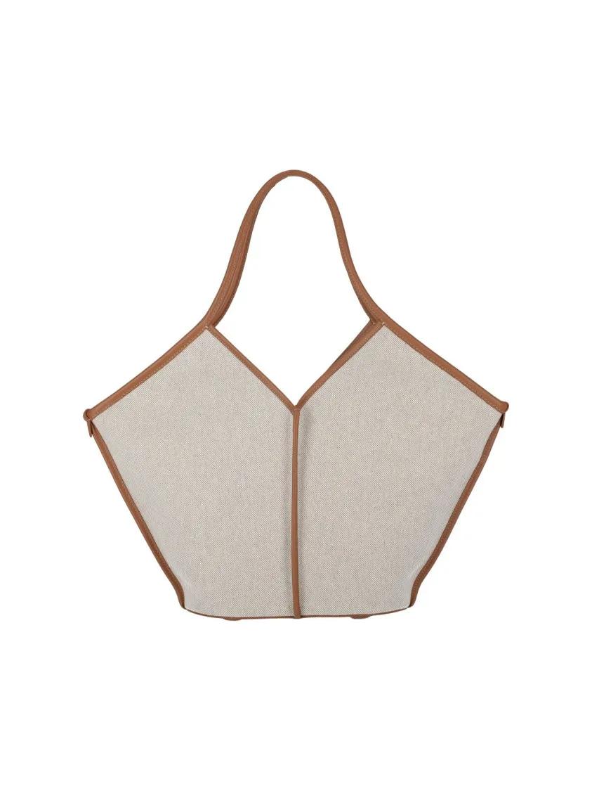 Hereu Shoppers & Totes Calella' Tote – Off-White Brown in wit