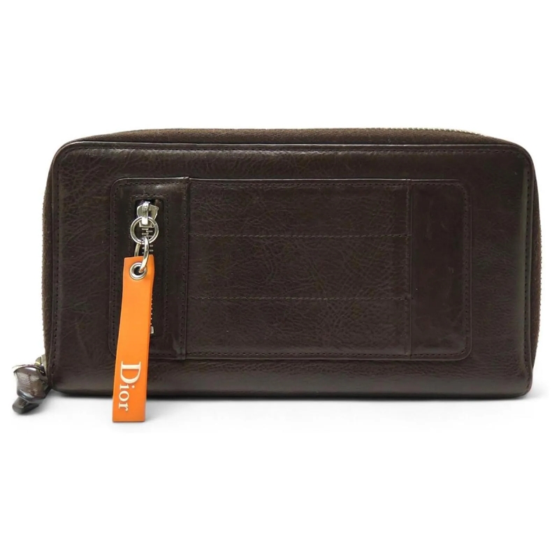 Christian Dior Geldbörse GELDBEUTEL CHRISTIAN DIOR VOR FLUG ENTFERNEN BRAUN braun