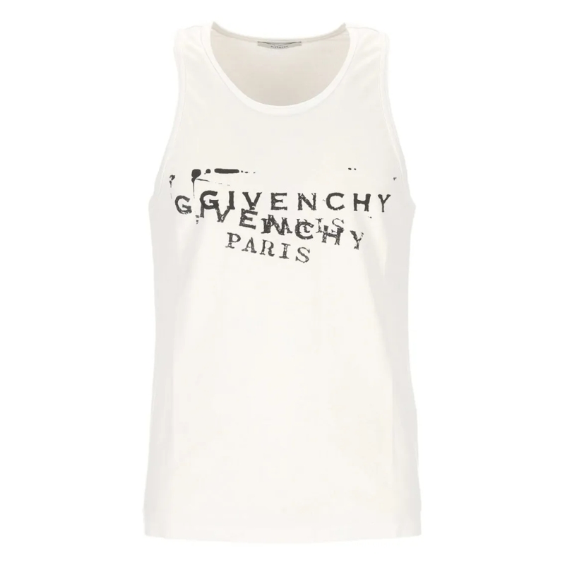 Givenchy T-shirt Sleeveless Silk-Nylon Blend T-Shirt White