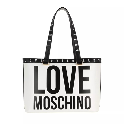 Love Moschino Borsa Pu  Bianco Rymlig shoppingväska