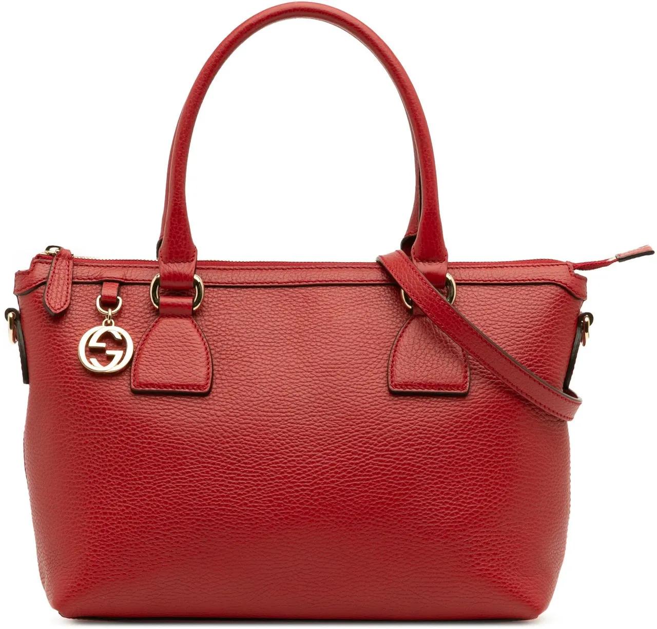 Gucci Hobo Bags - Dollar Calfskin GG Charm Satchel - Gr. unisize - in Rot - für Damen