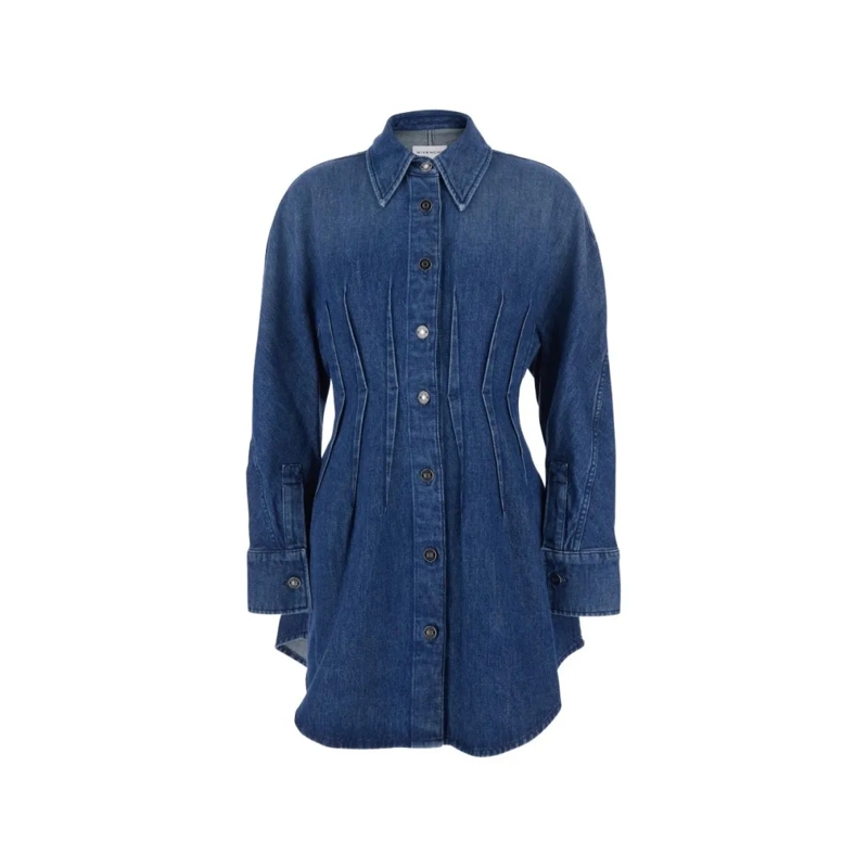 Givenchy Mini-jurk Structured Denim Dress Green