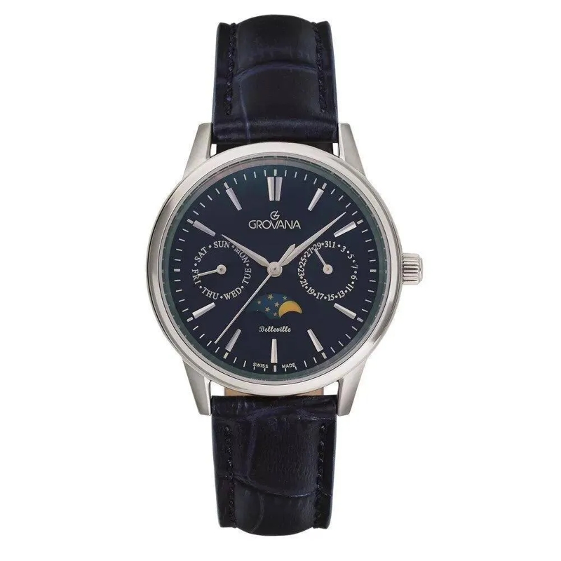 Grovana Quarzuhr Unisex Armbanduhr Belleville blau