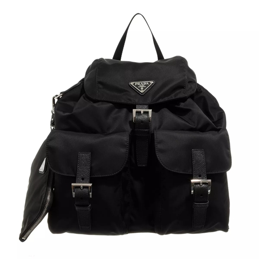 Prada Vela Re-Nylon M Backpack Black Rucksack