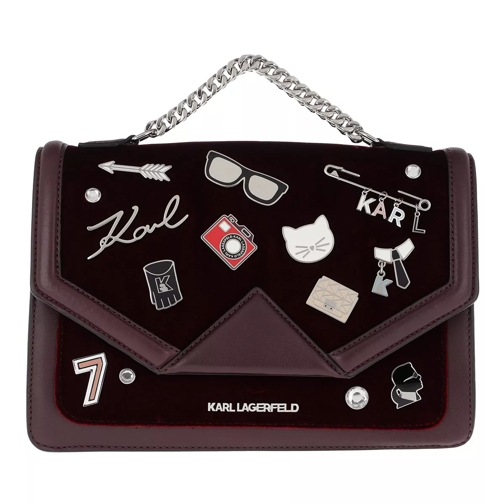 Karl Lagerfeld K/Klassik Pins Shoulderbag Bordeaux Satchel