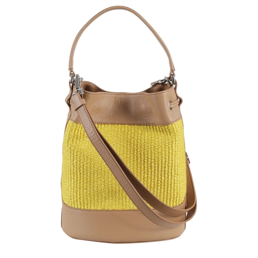 Zanellato Sac reporter Monda` Vimini Bucket Bag Yellow (Image 3)