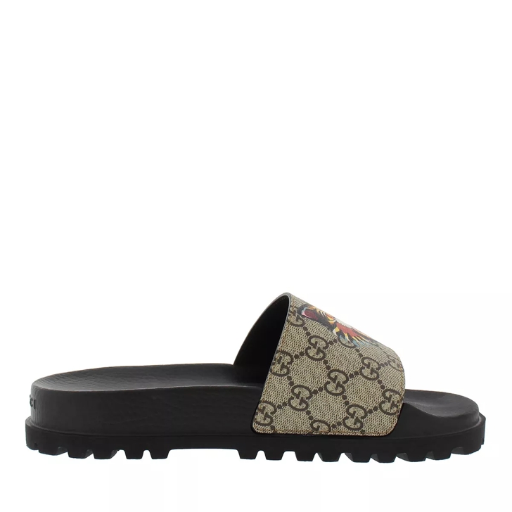 Gucci GG Supreme Angry Cat Print Sandal Beige Black Slide