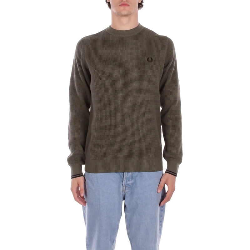 Fred Perry Pullover Sweaters Verde Chiaro grün