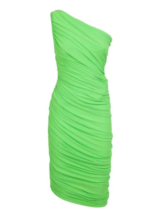 Neon green outlet one shoulder dress