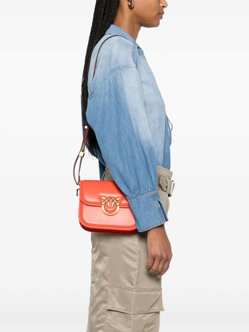 pinko Hobo bags Sunset Orange Foldover Top Bag in oranje