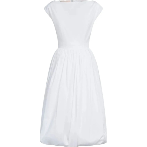 Marni Midi-Kleider abito white weiß