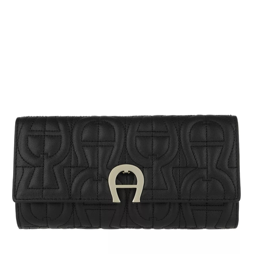 AIGNER Wallet Black Continental Wallet-plånbok