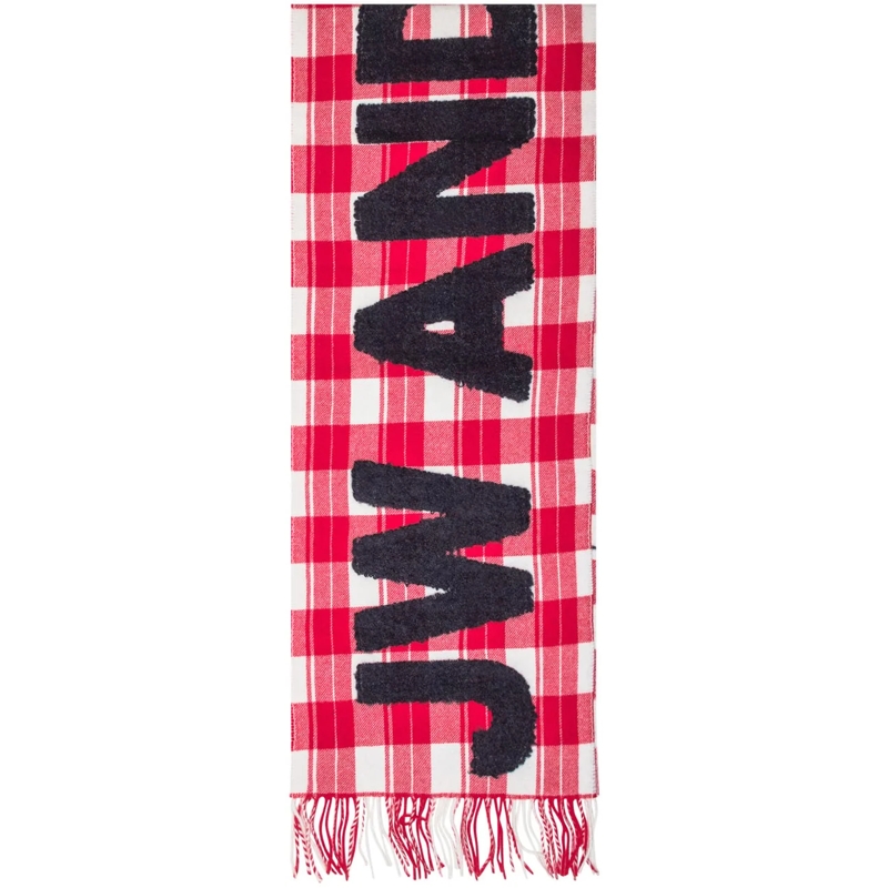 J.W.Anderson Wollschal Sciarpa Logo Check mehrfarbig