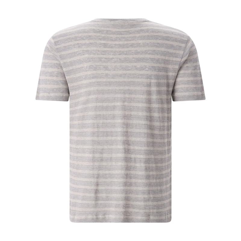 Stefan Brandt T-shirt Gestreiftes T-Shirt Enno aus Leinen grau(Image 4)