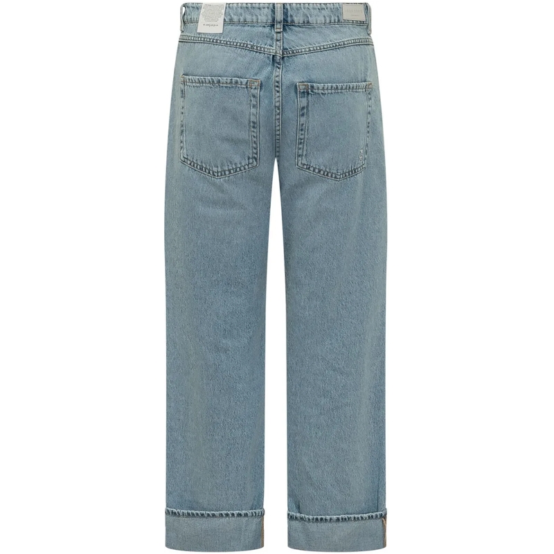 ICON DENIM Jeans mit geradem Bein Jeans cropped risvolto hellblau(Image 2)