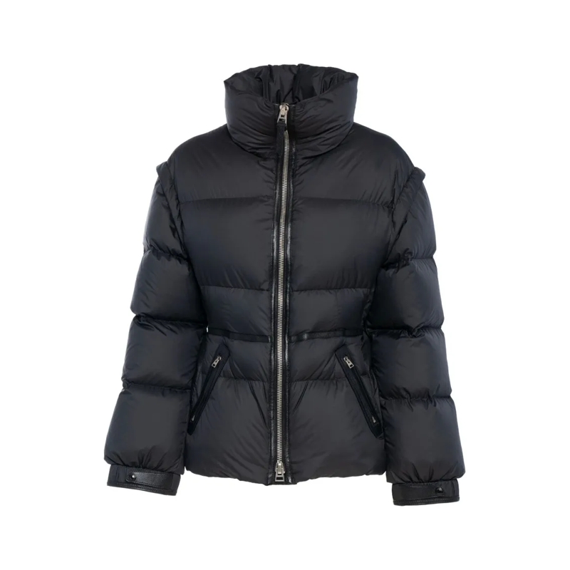 Tom Ford  Quilted Down Jacket With High Neck Black