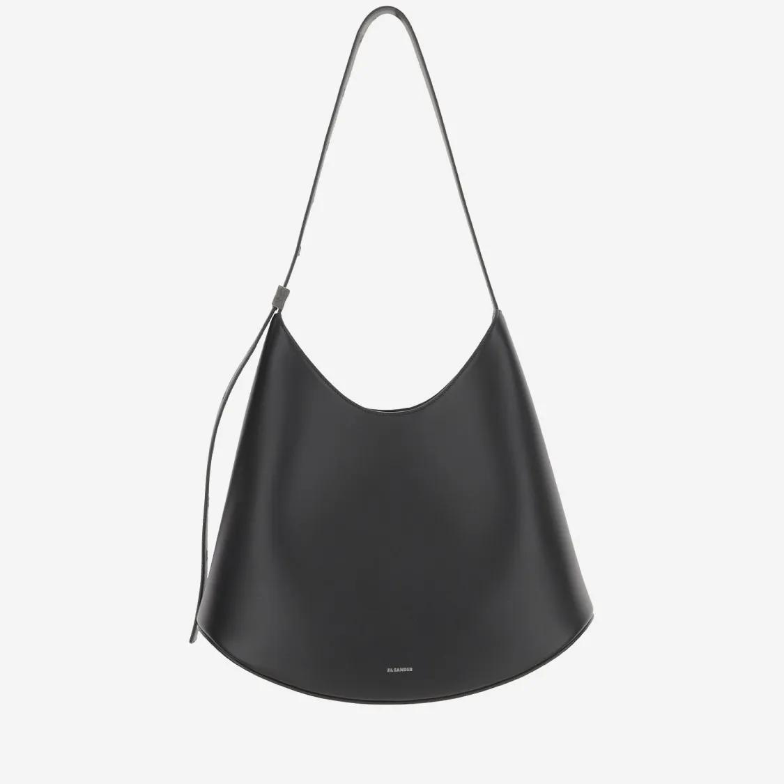 Jil Sander Crossbody bags Schultertasche Eldorado aus Glattleder in zwart