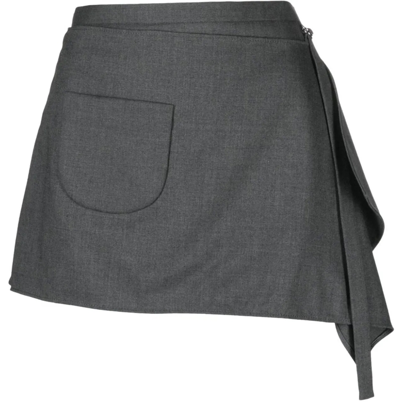Courrèges Midirock Skirts Steel Grey grau