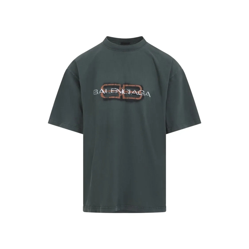 Balenciaga T-shirt Graphic Short-Sleeved T-Shirt Green