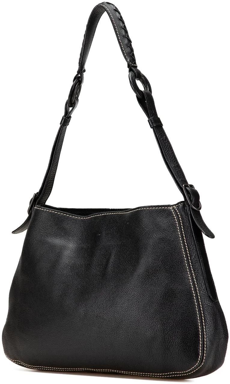 Thumbnail - Bottega Veneta Hobo Bags - 2000-2007 Leather Intrecciato Strap Shoulder Bag - Gr. unisize - in Schwarz - für Damen