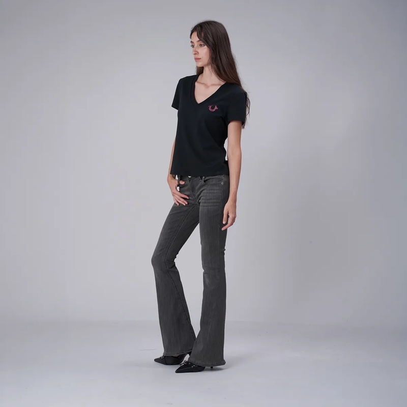 True Religion Jeans - Niedriger Bund- Reißverschluss- Verdrehte Inne anthrazit(Image 3)