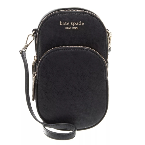 Kate Spade New York Spencer Saffiano Leather Phone Crossbody Black Phone Bag