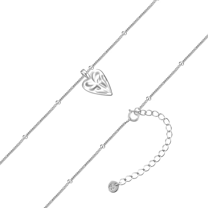 Glanzstücke München Mittellange Halskette Sterling Silber Halskette Herz silber(Image 3)