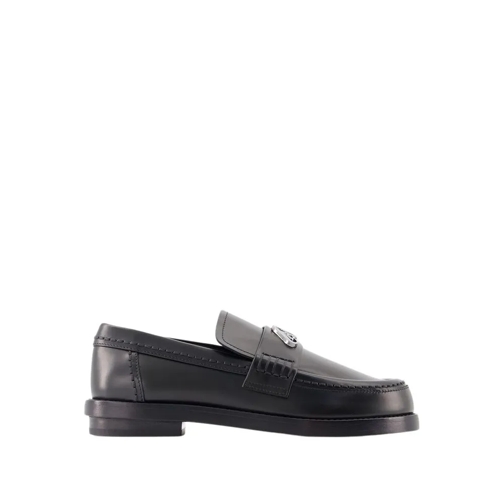 Alexander McQueen Seal Loafers - Leather - Black/Argenté Black Ballerinaskor