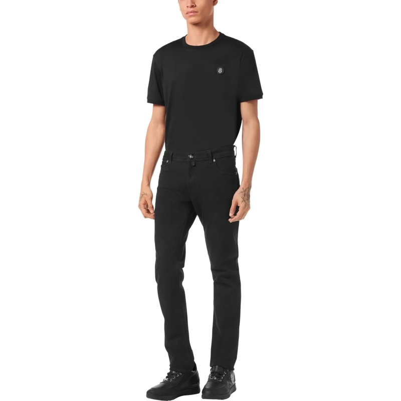 BILLIONAIRE Jeans mit geradem Bein Supergerader Schnitt schwarz(Image 3)