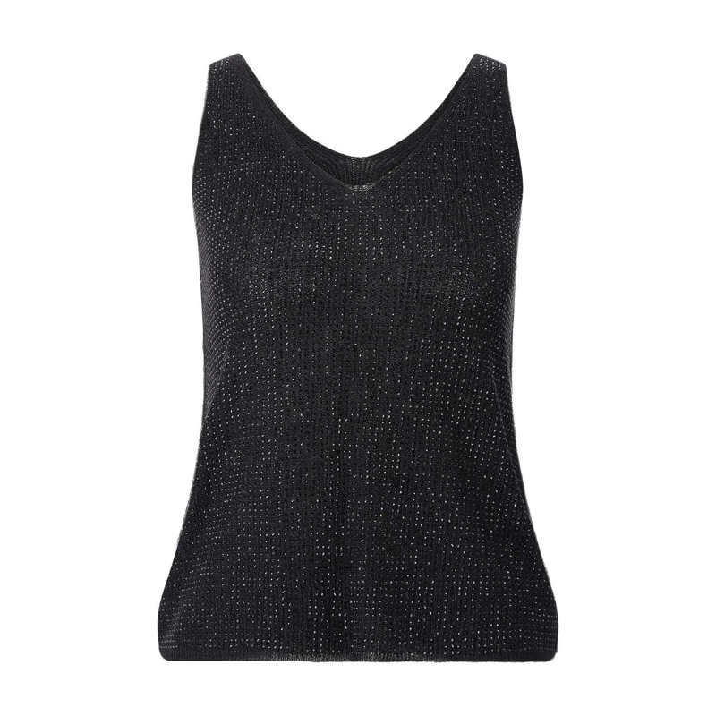 Joseph Ribkoff T-shirt Trägertop mit Strasssteinen Schwarz