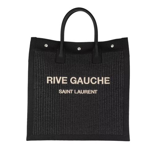 Saint Laurent Tote Bag Black Natural Basket Bag
