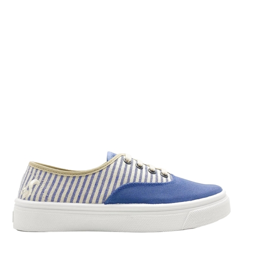 thies Low-Top Sneaker thies ® Organic Cotton Stripe Plim Sneaker indigo  mehrfarbig