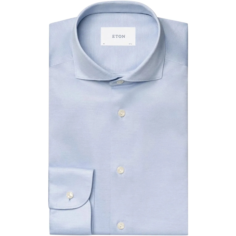 Eton  Eton Filo De Scozia Oxford Shirt Lange Mouw Overhe blau(Image 2)