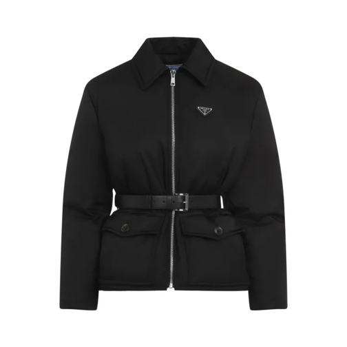 Prada Veste de transition Black Down Jacket Black