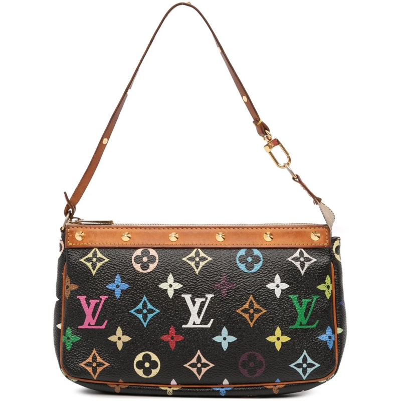 Louis Vuitton Schultertasche Monogram Multicolore Pochette Accessoires schwarz