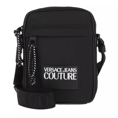 Versace Jeans Couture Logo Tapes Belt Bag One Pocket Black Crossbody Bag