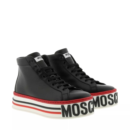 Moschino Sneakers Cassetta Vitello Black Plateau Sneaker