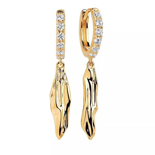 Sif Jakobs Jewellery Vulcanello Lungo Earrings 18K Yellow Gold Plated Ring
