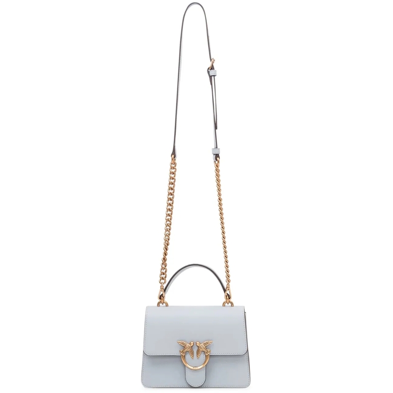Pinko Tote Borsa Love One Top Handle con Patta e Manico hellblau(Image 2)
