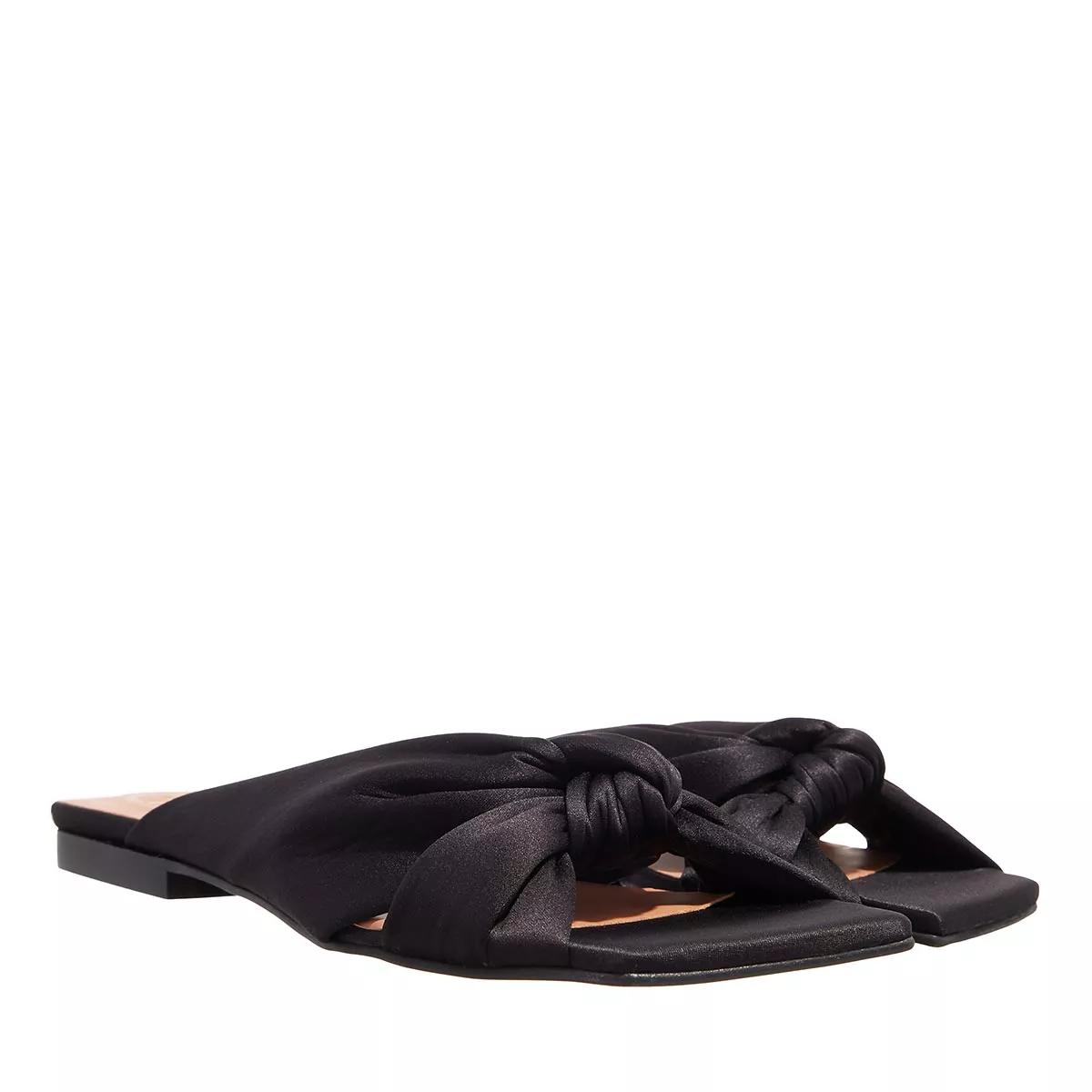 Ganni Soft Knot Slide Sandal in Black