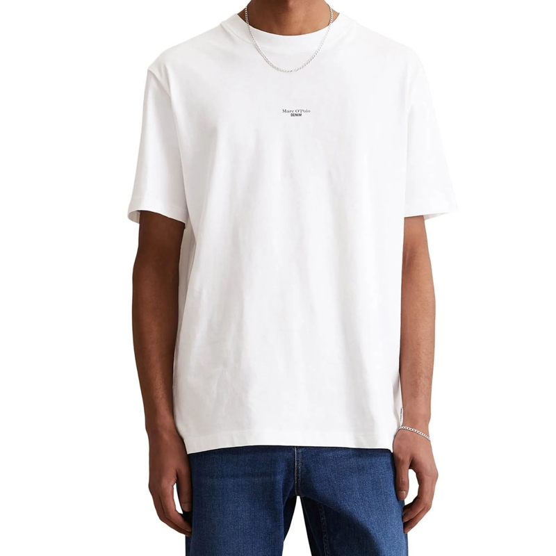 Marc O´Polo Hemd T-Shirt, SSL, Logo Print, Relax 1er Pack weiss(Image 2)