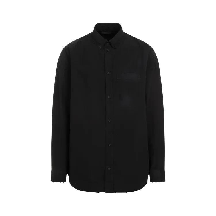 Balenciaga - Ls Cocoon Shirt - Größe L - schwarz