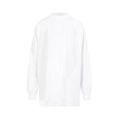 Balenciaga Stretched White Pink Cotton T-Shirt White 