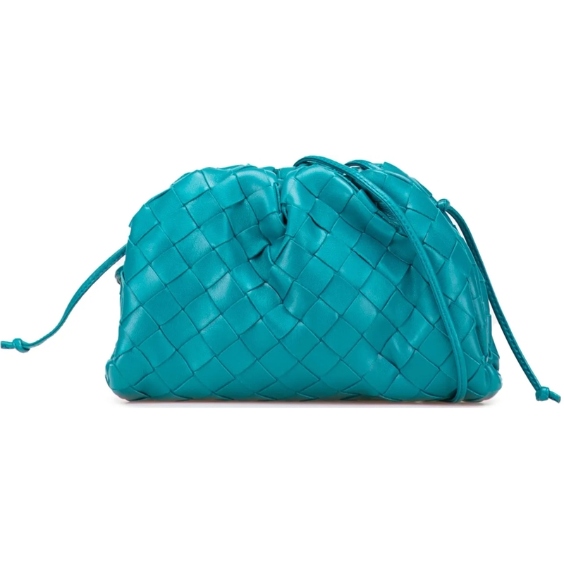 Bottega Veneta Schultertasche Nappa Intrecciato The Mini Pouch blau