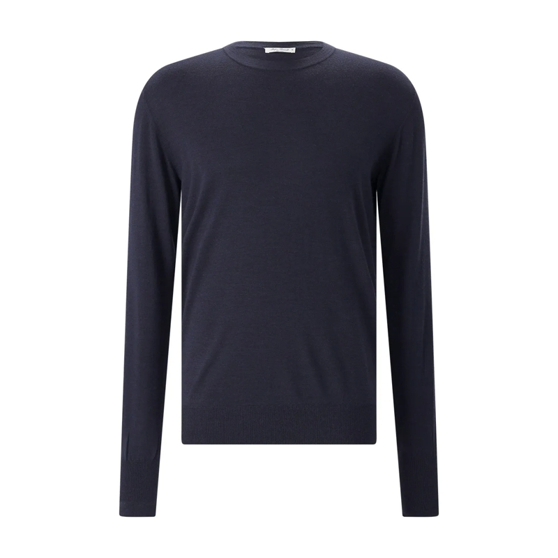 Stefan Brandt T-shirt Pullover Enno aus Wolle dunkelblau