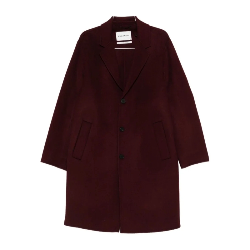 Amaranto Manteaux de tanche Violet Straight-Fit Amaranto Coat Black